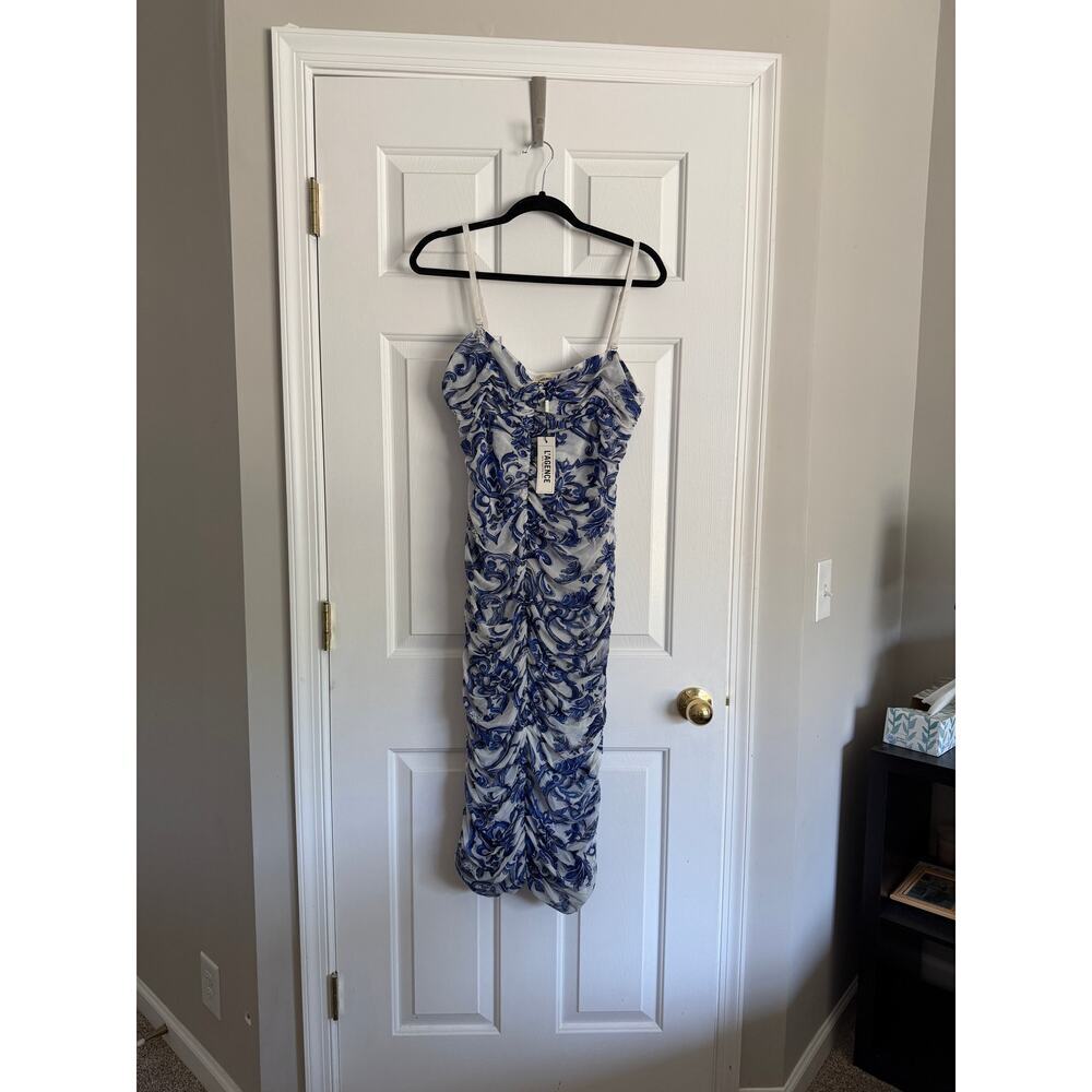 NWT L'Agence Caprice Floral Midi Cocktail Dress - Picture 2 of 6